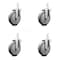 Service Caster 5 Inch Thermoplastic Rubber Wheel Swivel 7/8 Inch Square Stem Caster Set SCC SCC-SQ20S514-TPRB-78-4 - alternate 1